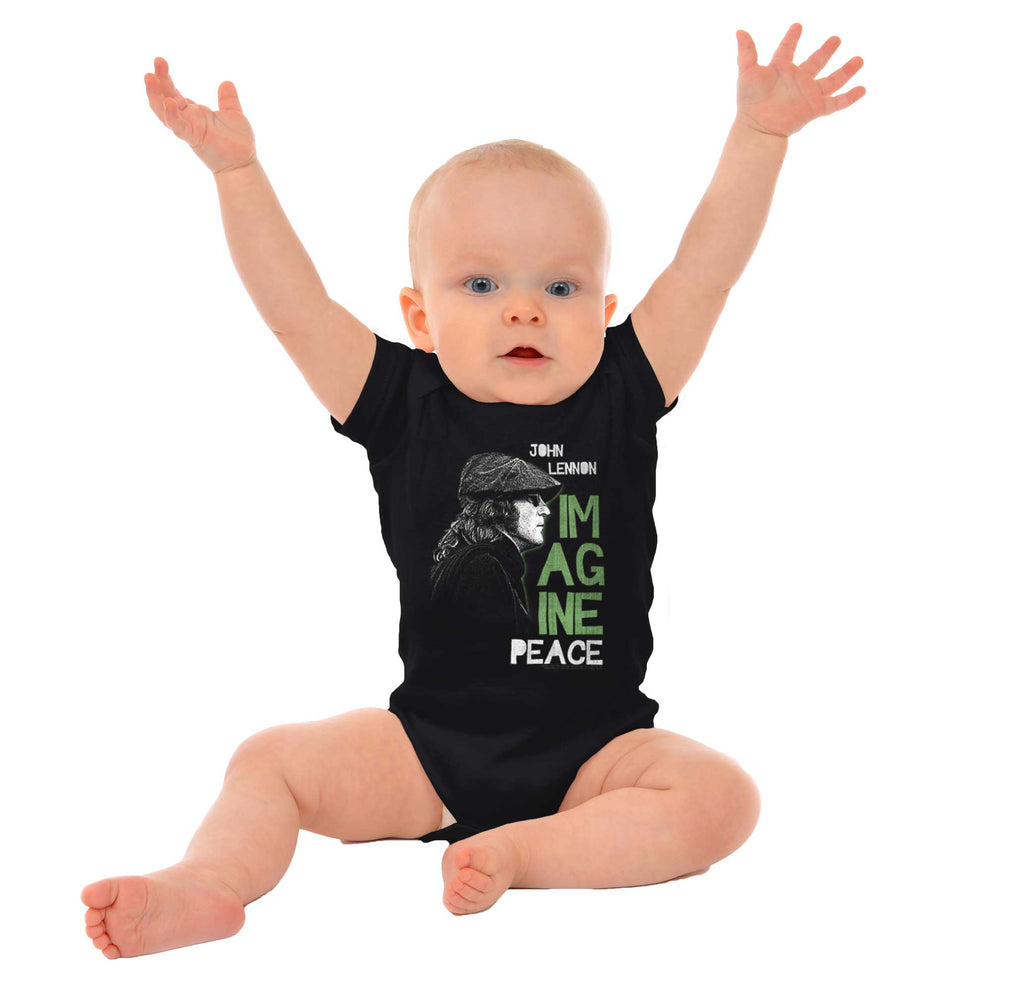 Imagine Peace Romper Bodysuit-Direct To Garment Print-Brisco Baby