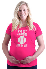 I've Got A Future Fan In Me Maternity T-Shirt-Direct To Garment Print-Brisco Baby
