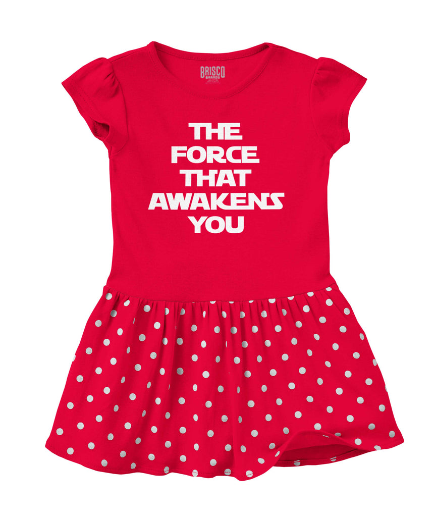 Force Awakens You Baby Polka Dot Skirt Dress-Direct To Garment Print-Brisco Baby