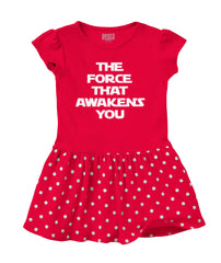 Force Awakens You Baby Polka Dot Skirt Dress-Direct To Garment Print-Brisco Baby
