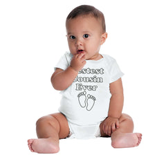 Bestest Cousin Ever Romper Bodysuit-Direct To Garment Print-Brisco Baby