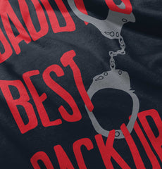 Daddy's Best Backup Toddler Ruffled Trim T-Shirt-Direct To Garment Print-Brisco Baby