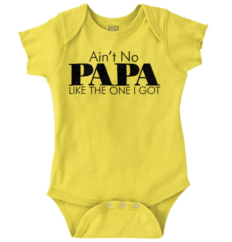 Ain't No Papa Like Mine Romper Bodysuit-Direct To Garment Print-Brisco Baby