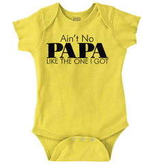 Ain't No Papa Like Mine Romper Bodysuit-Direct To Garment Print-Brisco Baby