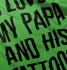 I Love Papa And Tattoos Romper Bodysuit-Direct To Garment Print-Brisco Baby