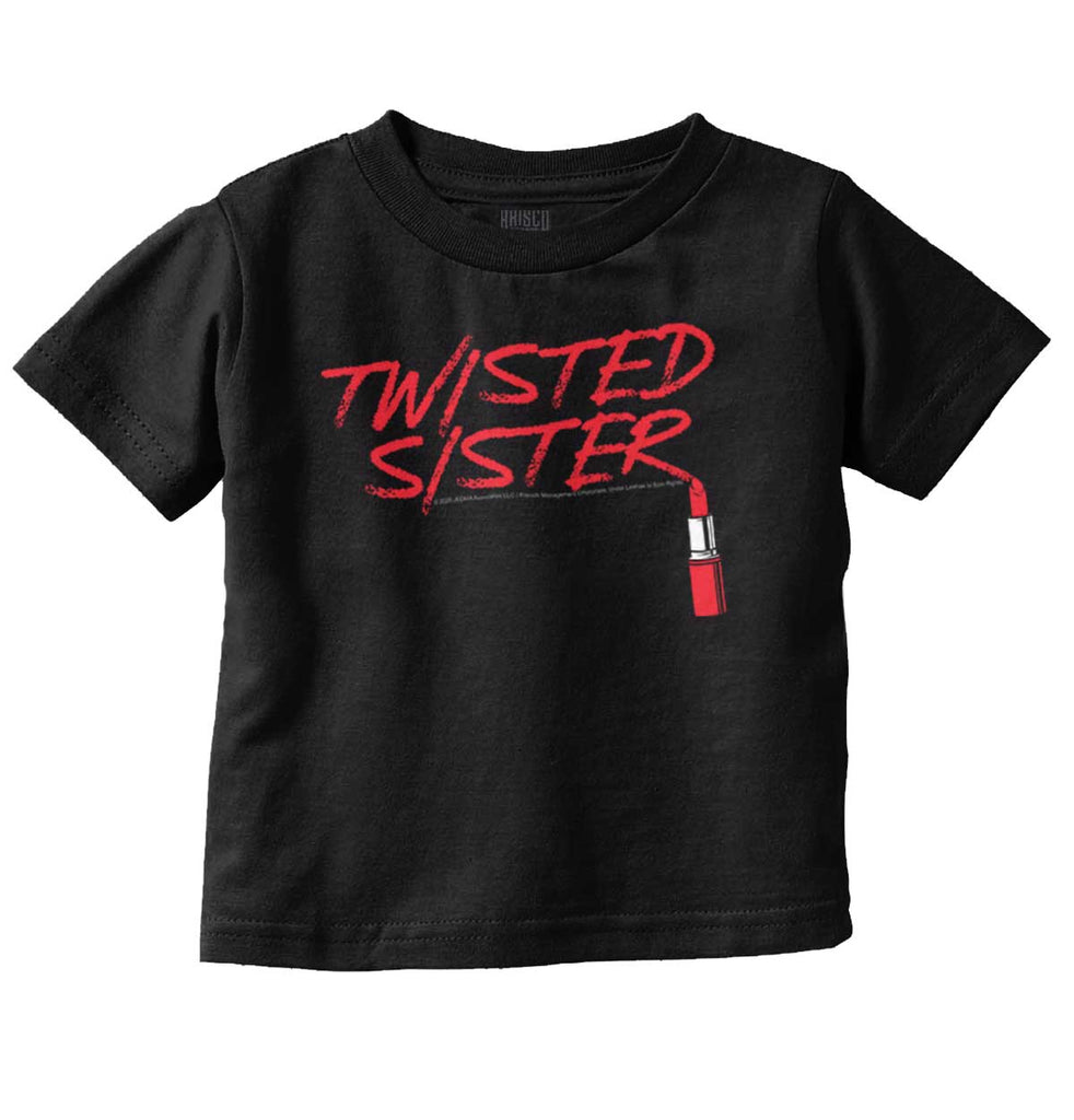 Twisted Lipstick Infant Toddler T Shirt-Direct To Garment Print-Brisco Baby