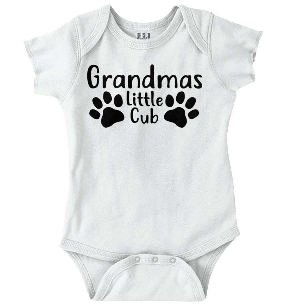 Granmda's Little Cub Romper Bodysuit-Direct To Garment Print-Brisco Baby