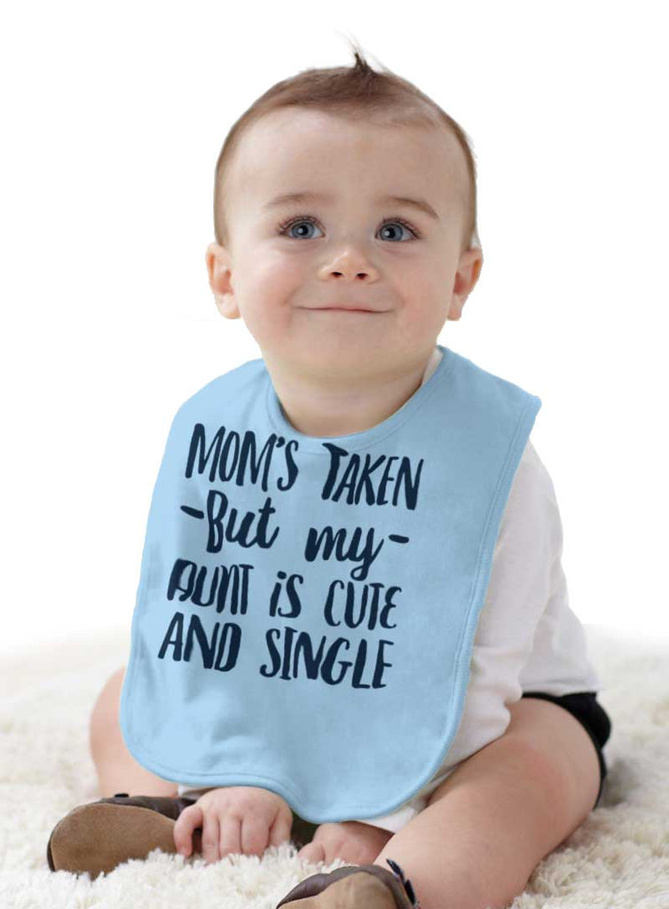 Aunt is Single Infant Baby Bib-Direct To Garment Print-Brisco Baby