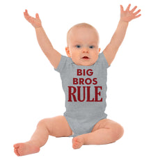 Big Bros Rule Romper Bodysuit-Direct To Garment Print-Brisco Baby