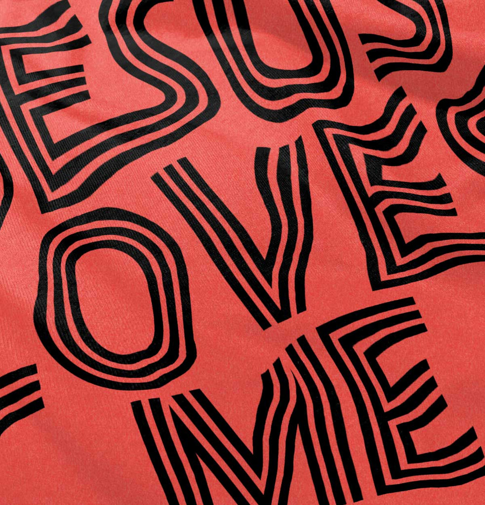 Christ Loves Me Football Romper Bodysuit-Direct To Garment Print-Brisco Baby