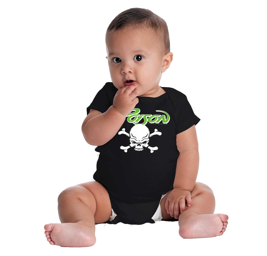 Poison Skull Romper Bodysuit-Direct To Garment Print-Brisco Baby