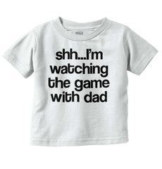 Watching the Game Infant Toddler T Shirt-Direct To Garment Print-Brisco Baby