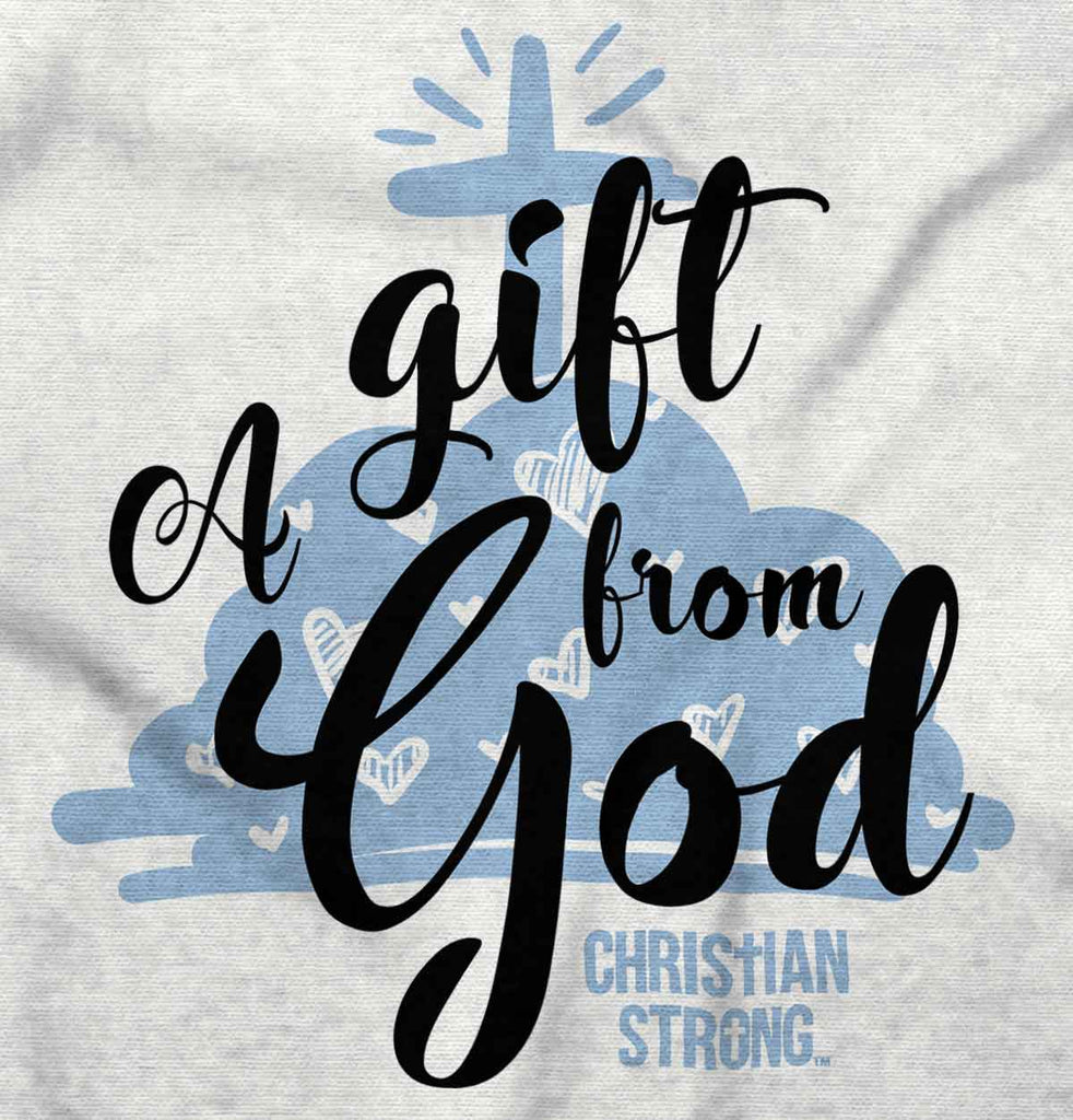 Gift From God Football Romper Bodysuit-Direct To Garment Print-Brisco Baby