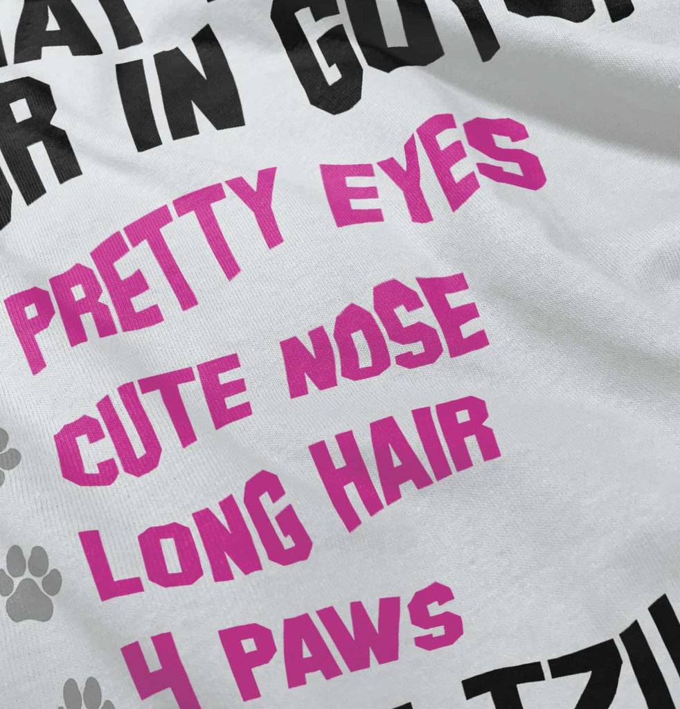 Shih Tzu Checklist Romper Bodysuit-Direct To Garment Print-Brisco Baby