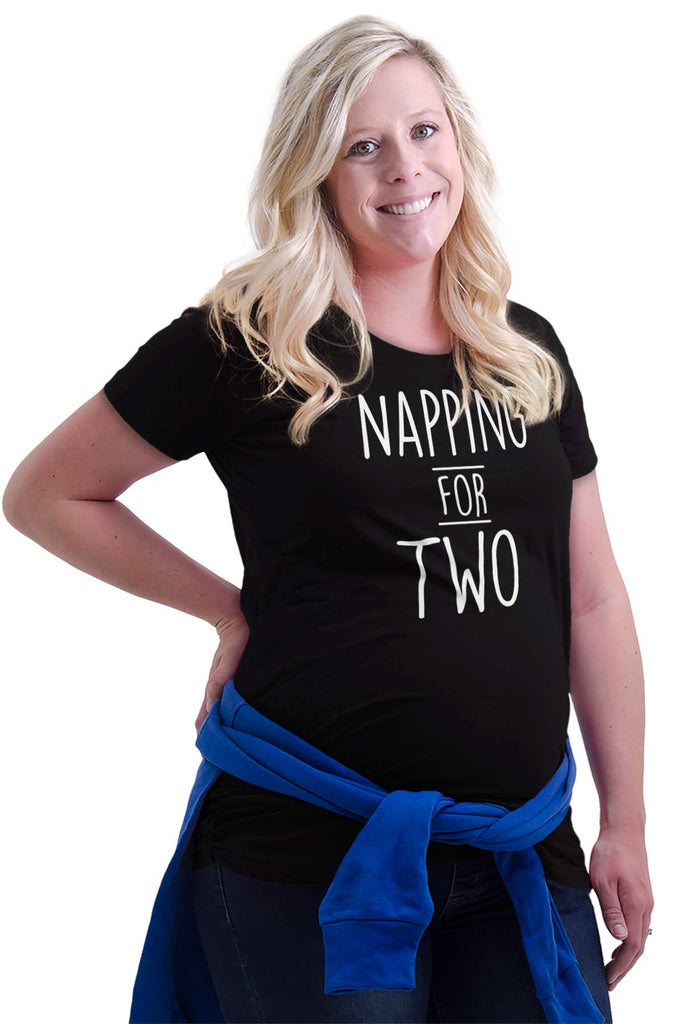 Napping For Two Maternity T-Shirt-Direct To Garment Print-Brisco Baby