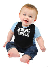 Grandpa's Sidekick Infant Baby Bib-Direct To Garment Print-Brisco Baby