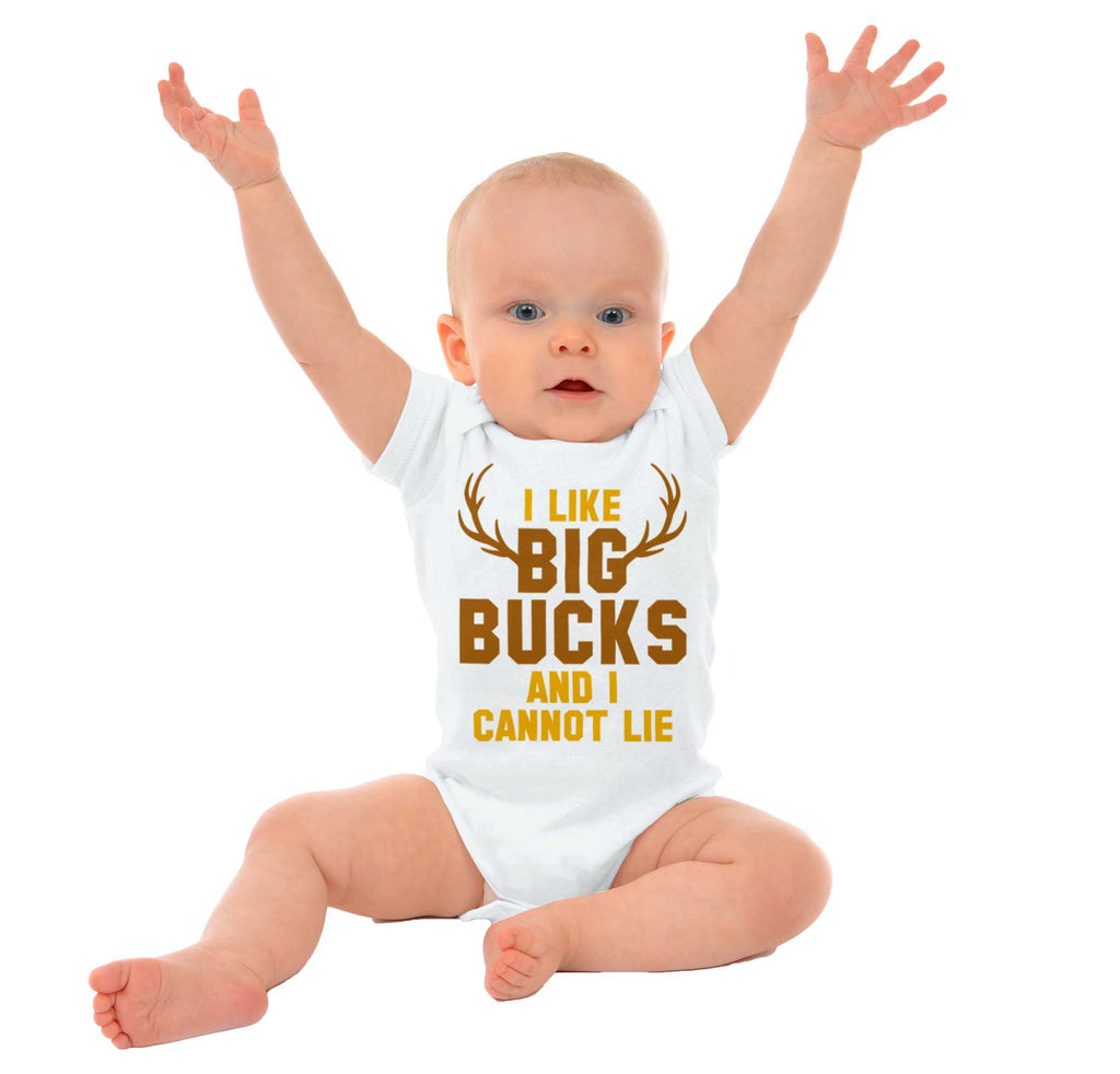 I Like Big Bucks Romper Bodysuit-Direct To Garment Print-Brisco Baby