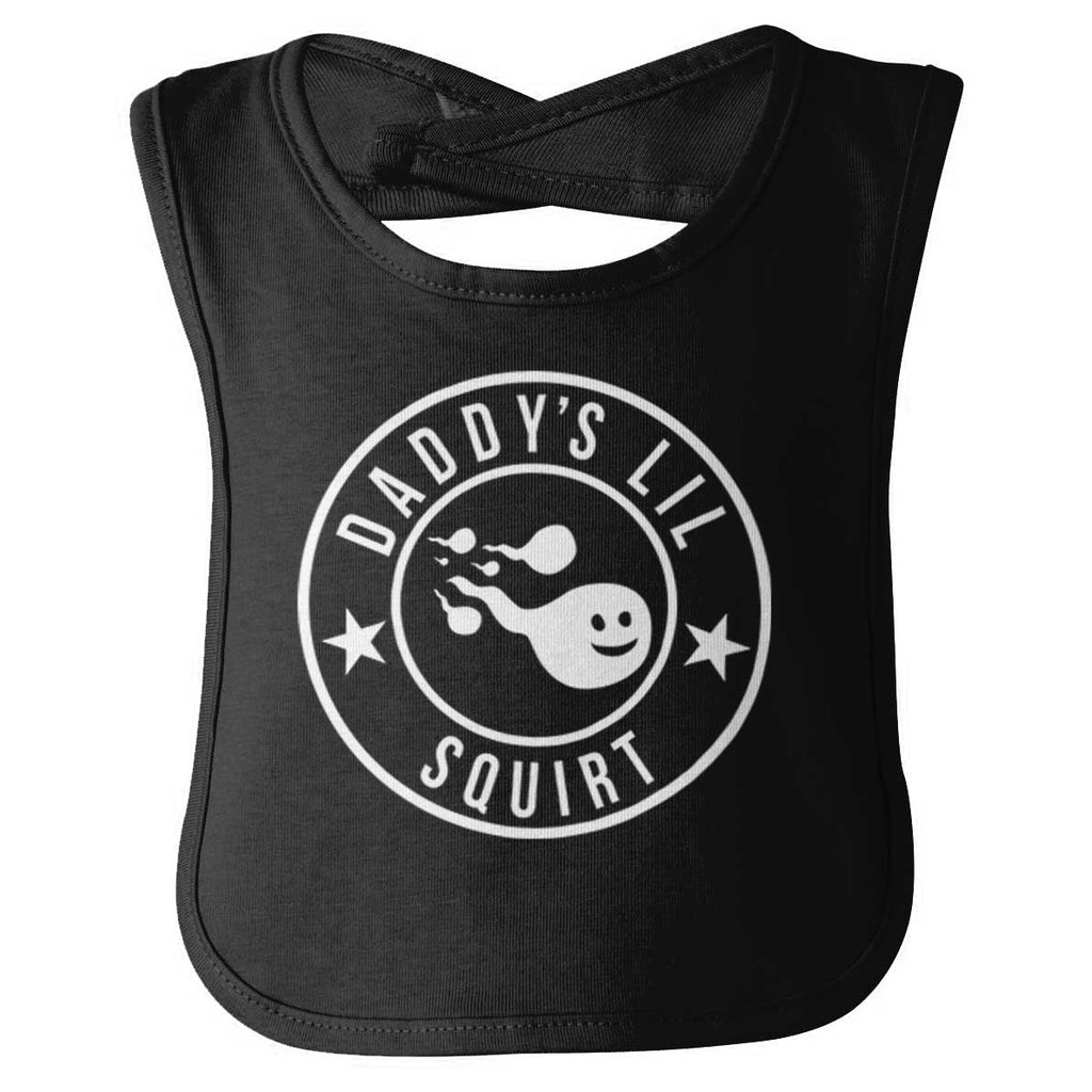 Daddy's Lil Squirt Infant Baby Bib-Direct To Garment Print-Brisco Baby