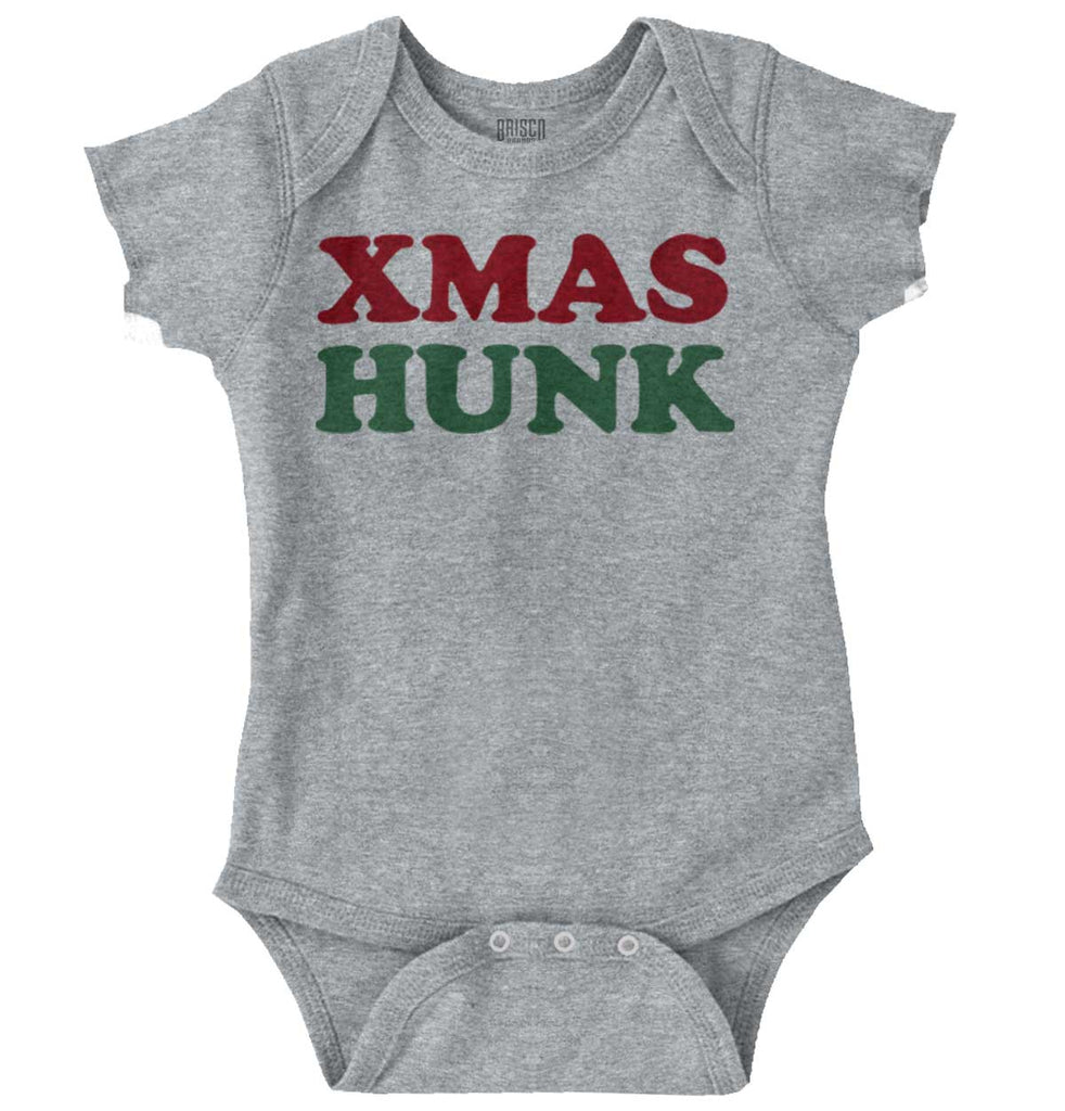 Xmas Hunk Romper Bodysuit-Direct To Garment Print-Brisco Baby