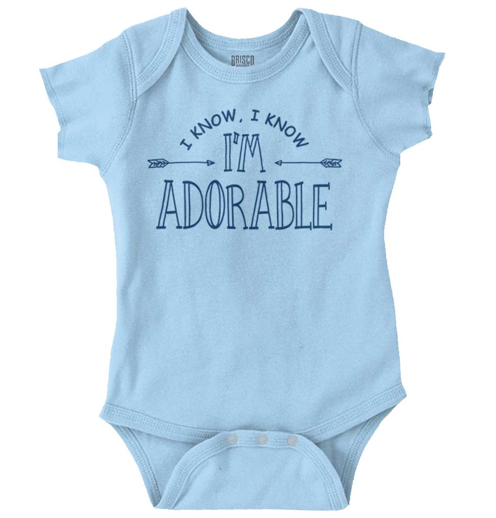I'm Adorable Romper Bodysuit-Direct To Garment Print-Brisco Baby