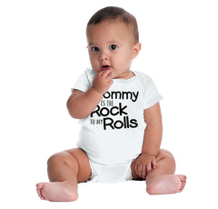 Rock To My Rolls Romper Bodysuit-Direct To Garment Print-Brisco Baby