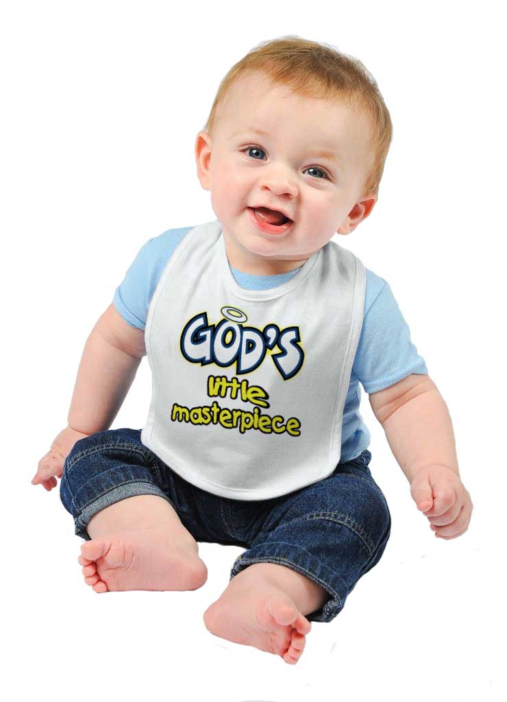 God's Masterpiece Infant Baby Bib-Direct To Garment Print-Brisco Baby
