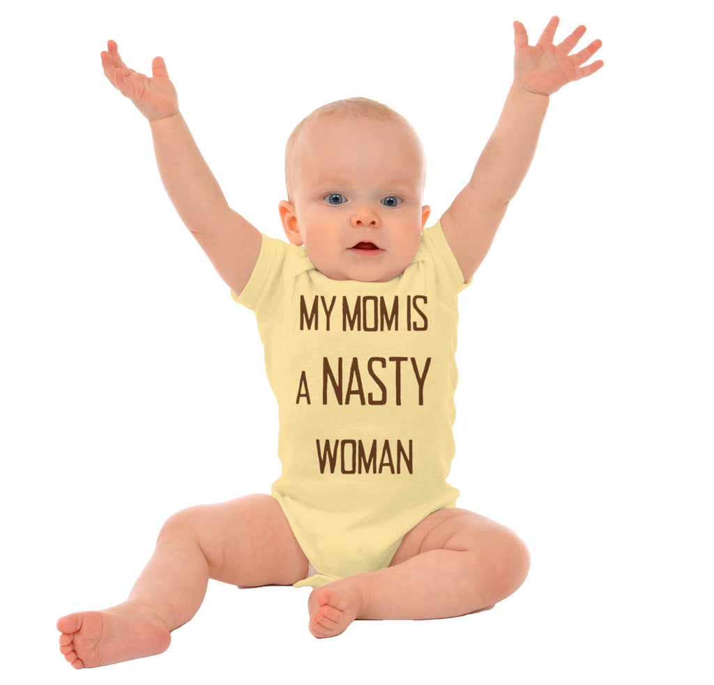 Nasty Woman Romper Bodysuit-Direct To Garment Print-Brisco Baby
