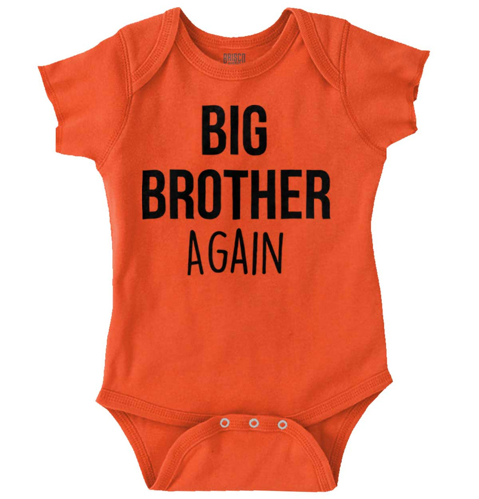 Big Brother Again Romper Bodysuit-Direct To Garment Print-Brisco Baby