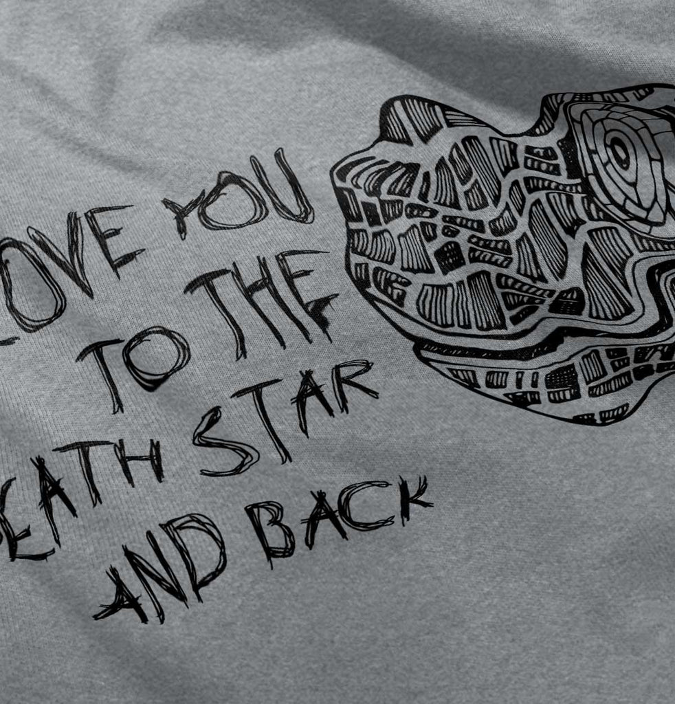 Love You Death Star Romper Bodysuit-Direct To Garment Print-Brisco Baby