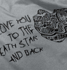 Love You Death Star Romper Bodysuit-Direct To Garment Print-Brisco Baby