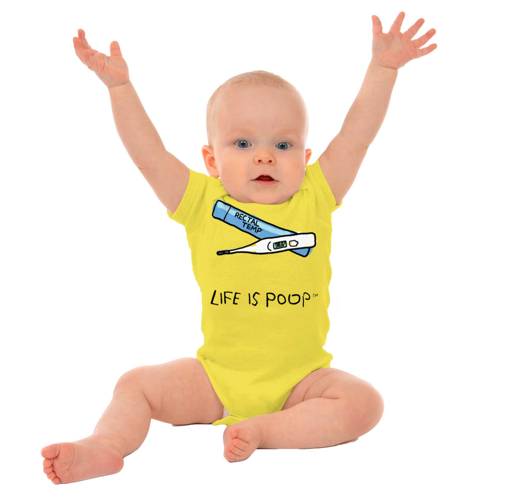Rectal Thermometer Romper Bodysuit-Direct To Garment Print-Brisco Baby