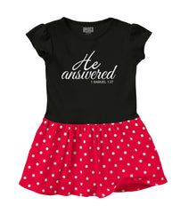 He Answered Baby Polka Dot Skirt Dress-Direct To Garment Print-Brisco Baby
