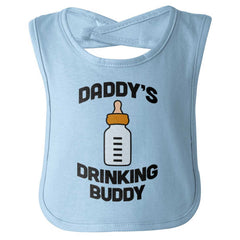 Dad Drinking Buddy Infant Baby Bib-Direct To Garment Print-Brisco Baby