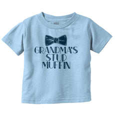 Grandma's Stud Muffin Infant Toddler T Shirt-Direct To Garment Print-Brisco Baby