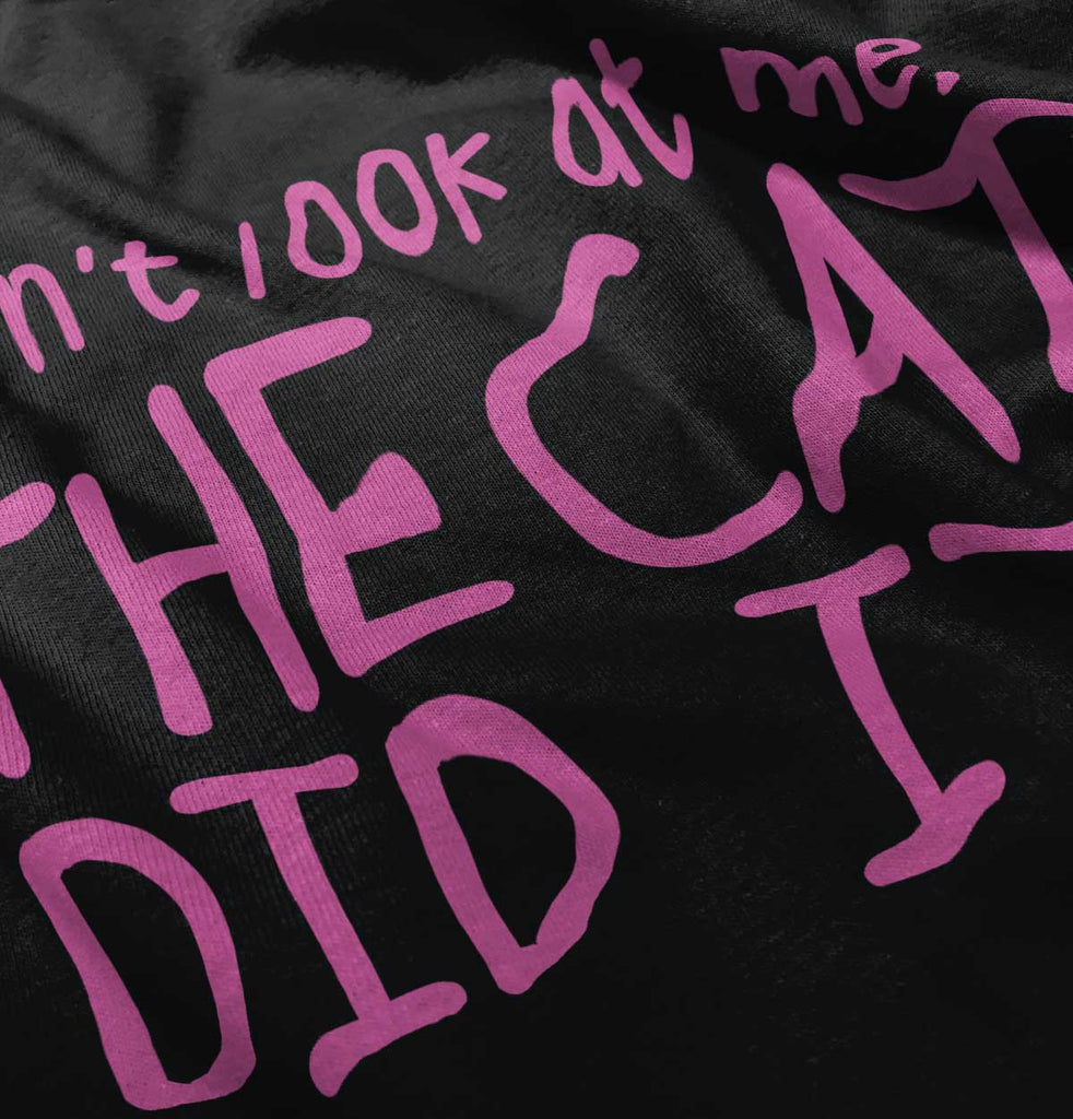 Cat Did It Toddler Ruffled Trim T-Shirt-Direct To Garment Print-Brisco Baby