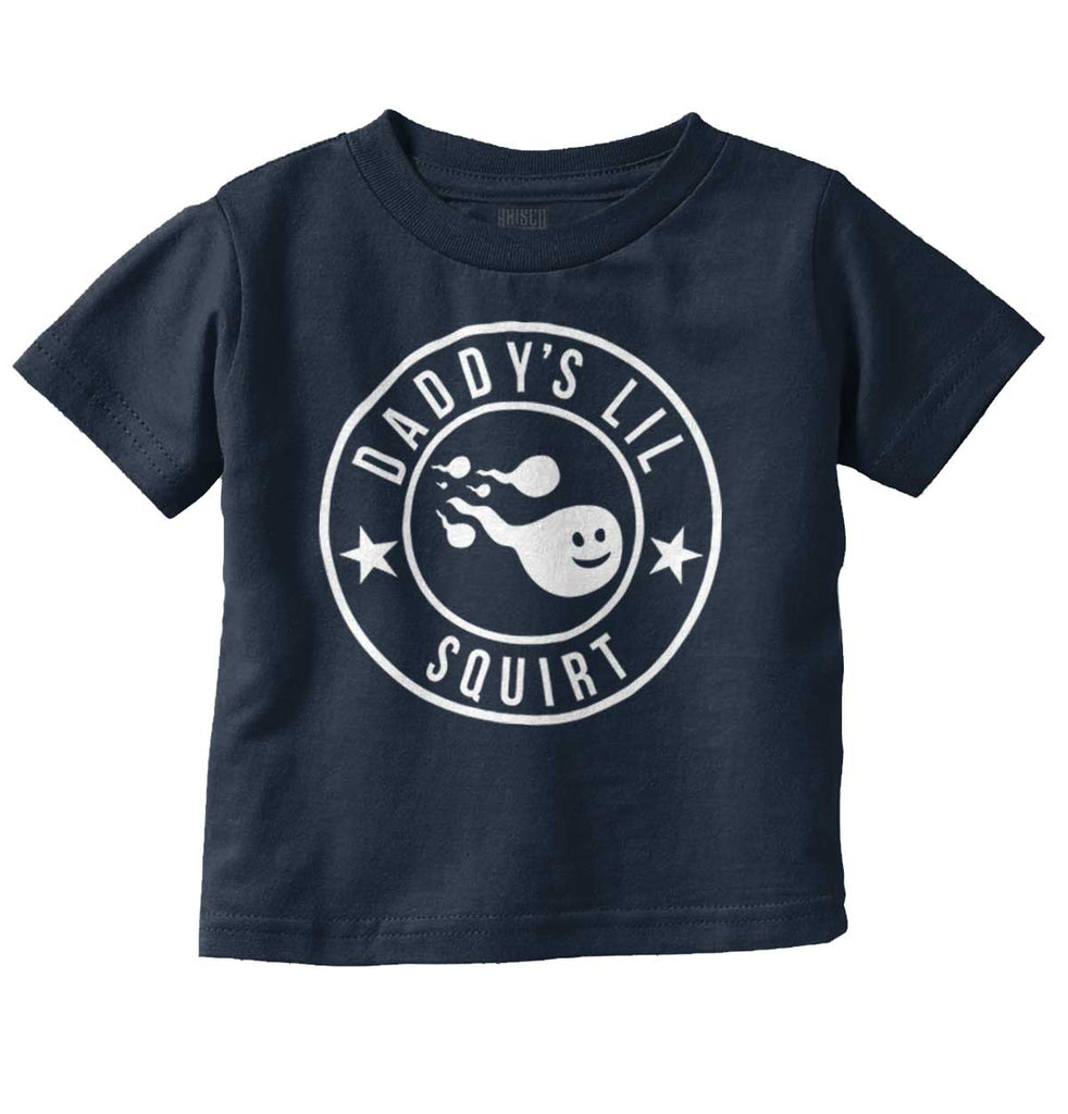 Daddy's Lil Squirt Infant Toddler T Shirt-Direct To Garment Print-Brisco Baby