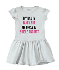 Dad Taken Uncle Sing Solid Baby Infant Dress-Direct To Garment Print-Brisco Baby
