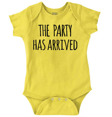 The Party Has Arrived Romper Bodysuit-Direct To Garment Print-Brisco Baby