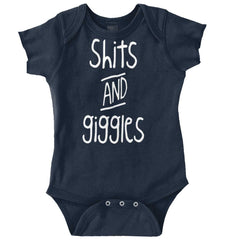 Shits and Giggles Romper Bodysuit-Direct To Garment Print-Brisco Baby