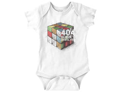Cube Not Found Romper Bodysuit-Direct To Garment Print-Brisco Baby