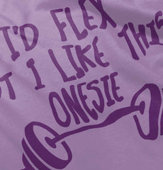 I'd Flex Baby Ruffled Trim Romper-Direct To Garment Print-Brisco Baby