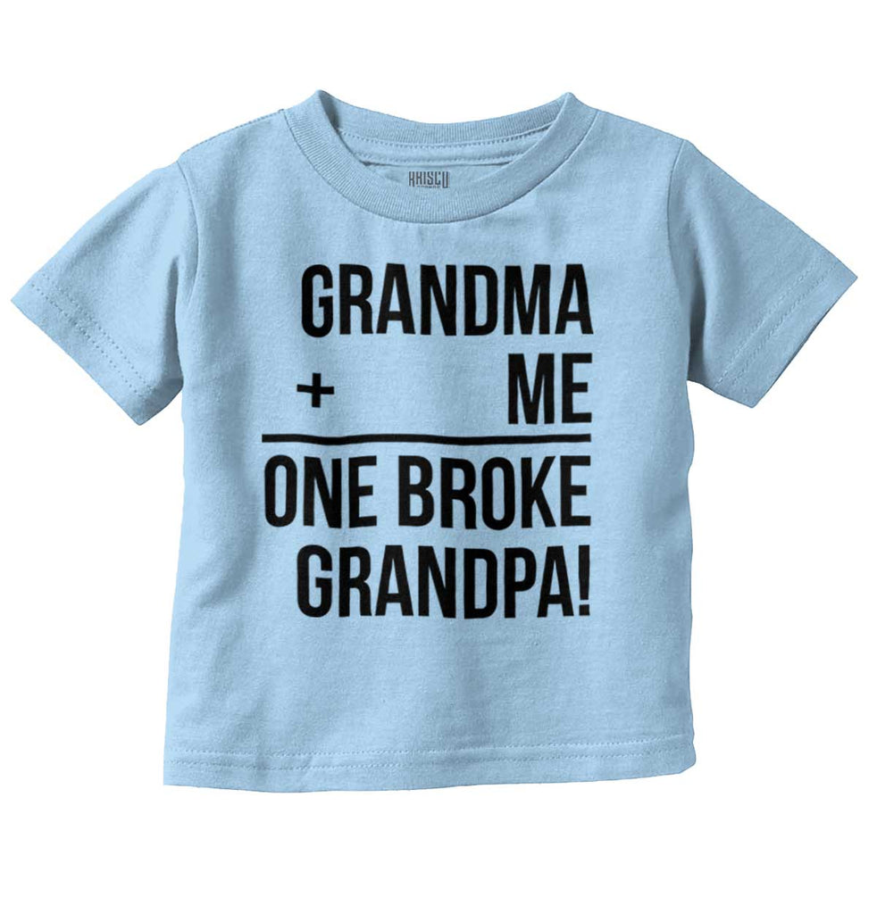 One Broke Grandpa Infant Toddler T Shirt-Direct To Garment Print-Brisco Baby