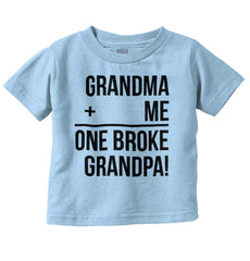 One Broke Grandpa Infant Toddler T Shirt-Direct To Garment Print-Brisco Baby
