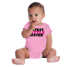 Cutest Little Sister Romper Bodysuit-Direct To Garment Print-Brisco Baby