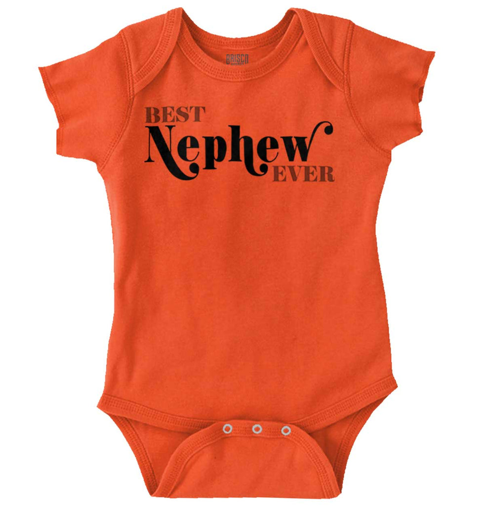 Best Nephew Ever Romper Bodysuit-Direct To Garment Print-Brisco Baby