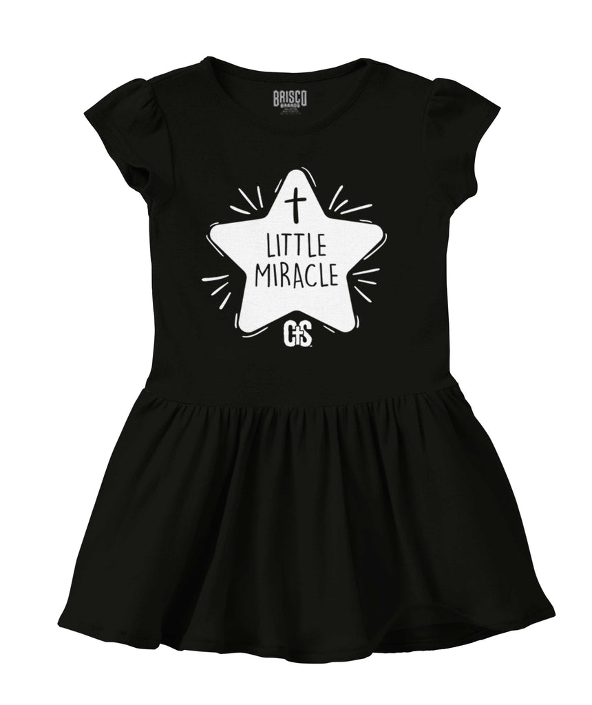 Little Miracle Solid Baby Infant Dress-Direct To Garment Print-Brisco Baby