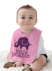 Elephant Peanut Infant Baby Bib-Direct To Garment Print-Brisco Baby