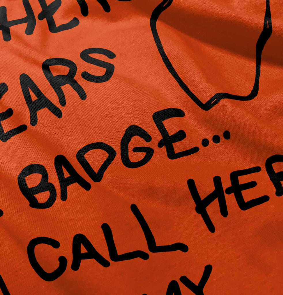 Hero Wears Badge Romper Bodysuit-Direct To Garment Print-Brisco Baby