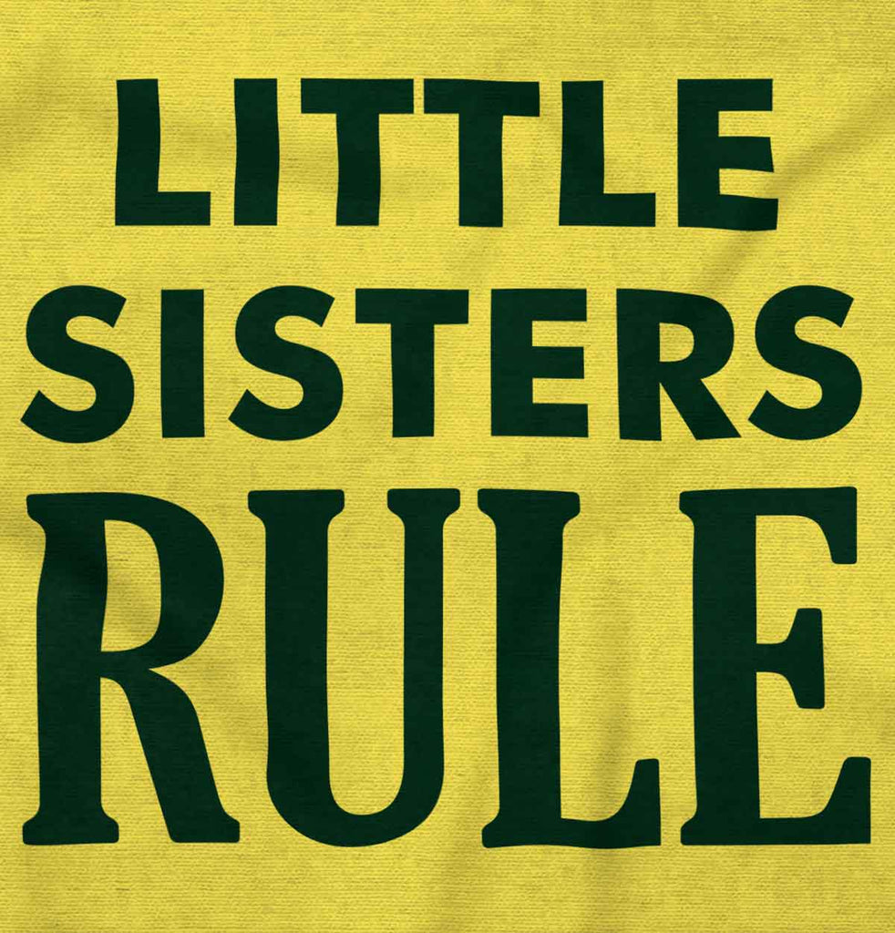 Little Sisters Rule Romper Bodysuit-Direct To Garment Print-Brisco Baby
