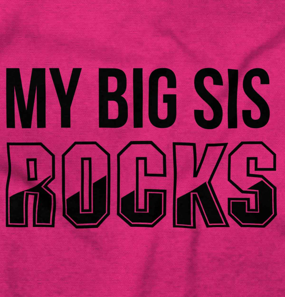 My Big Sis Rocks Romper Bodysuit-Direct To Garment Print-Brisco Baby